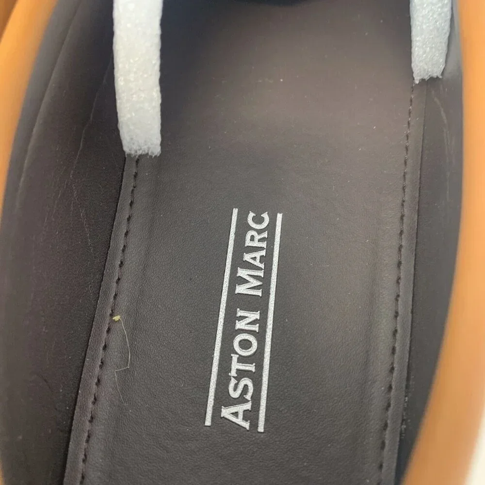 Aston Marc Charter Loafers Men's 9M Tan‎ Side Buckle Casual Slip-on Shoes S0694